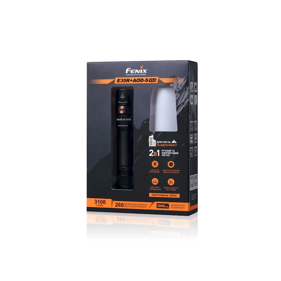 Ліхтар Fenix E35R + дифузор AOD-S V2.0  Фото 2